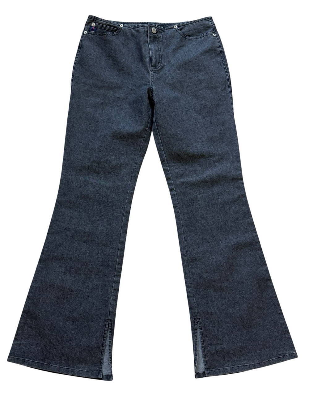 Guess Jeans Black Wash Flare Bootcut Stretch Denim Jeans 31 Y2K Low Rise Retro